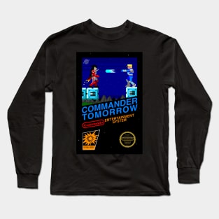Commander Tomorrow 8 bit video game Long Sleeve T-Shirt
